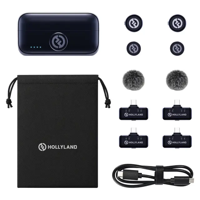 Hollyland LARK M3 Combo 2TX & 4RX USB-C RX and 2 x Wireless Microphones 