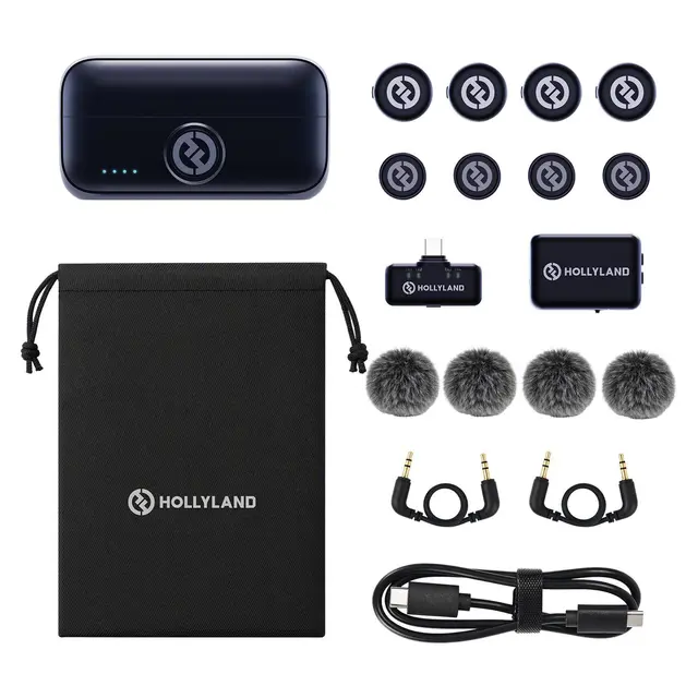 Hollyland LARK M3 Combo 4TX & 2RX USB-C RX and 4 x Wireless Microphones 