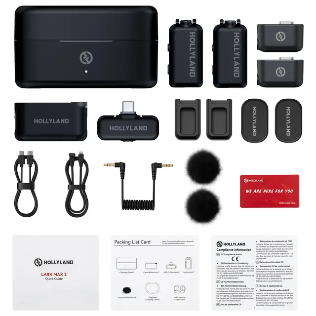 Hollyland Lark Max 2 Combo Med Camera RX + USB-C RX 