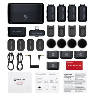Hollyland Lark Max 2 Combo 4-Person with Camera RX + USB-C RX