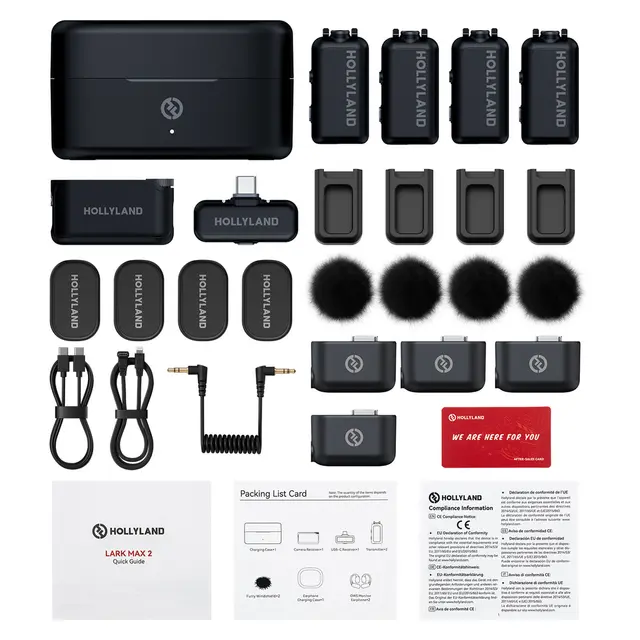 Hollyland Lark Max 2 Combo 4-Person with Camera RX + USB-C RX 