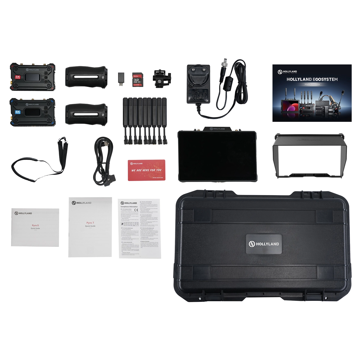 Hollyland Pyro Transmission Kit Pyro S TX + RX + Pyro 7 Monitor view 2