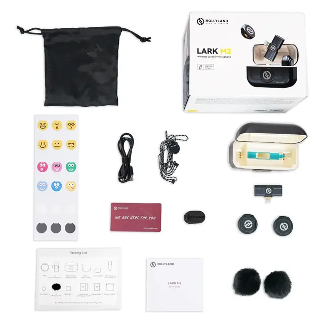 Hollyland Lark M2 Lightning WL Lavalier Trådløs mygg med Lightning plugg 