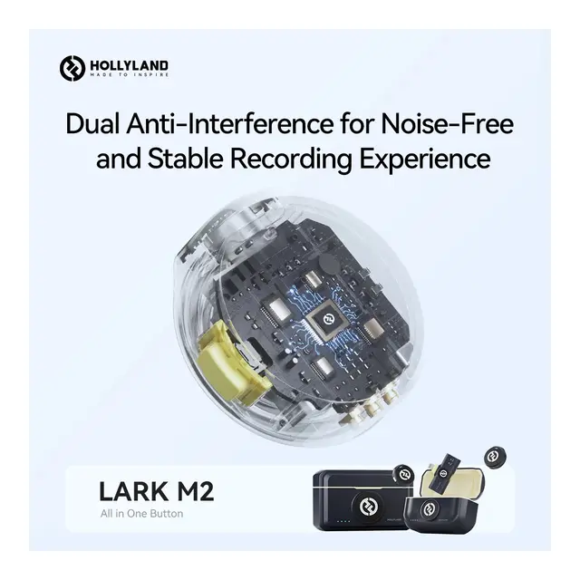 Hollyland Lark M2 USB-C WL Lavalier Trådløs mygg med USB-C plugg m/mottaker 