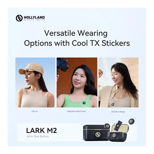 Hollyland Lark M2 USB-C WL Lavalier Trådløs mygg med USB-C plugg m/mottaker 