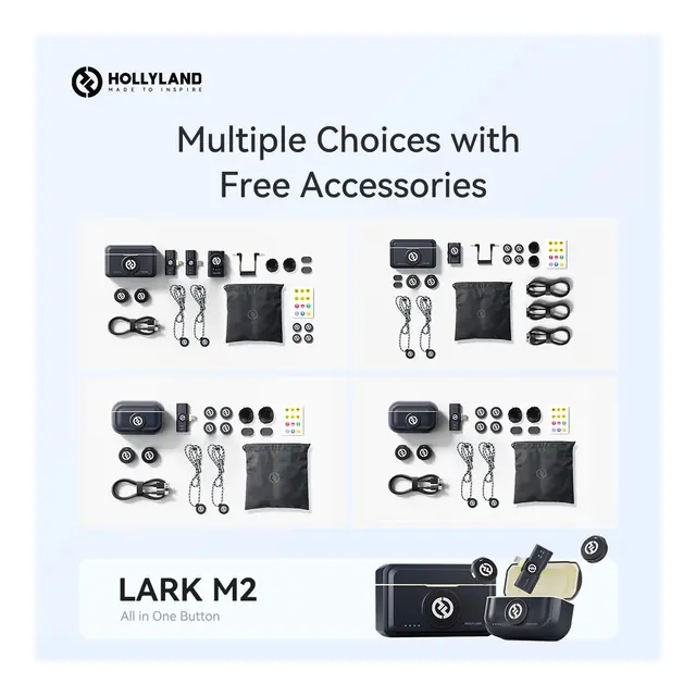 Hollyland Lark M2 USB-C WL Lavalier Trådløs mygg med USB-C plugg m/mottaker 