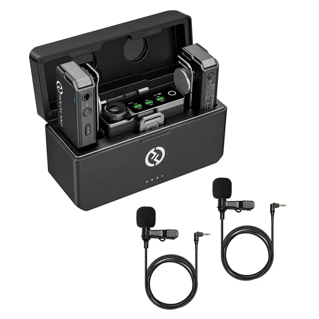 Hollyland Lark Max Duo Set Med 2 Tråløse Lavaliere Mikrofoner 