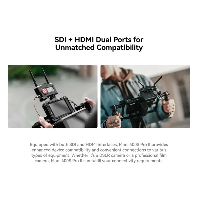Hollyland Mars 400S Pro II SDI/HDMI Wireless VideoReceiver 