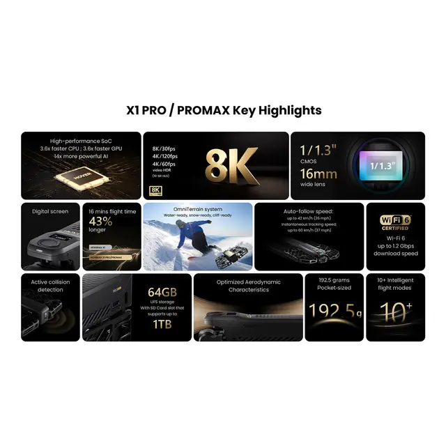 HoverAir X1 Pro Standard Black 