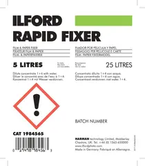 Ilford Rapid Fixer 5 Liter 5 liter fix for sort/hvit papir og film