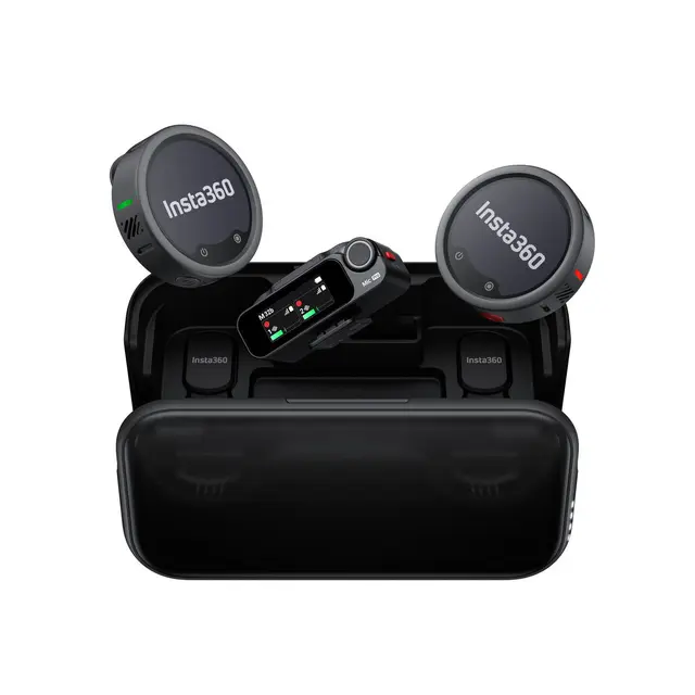 Insta360 Mic Pro (2 TX + 1 RX) 1 Mic/Sendere, 1 mottaker og ladeetui 