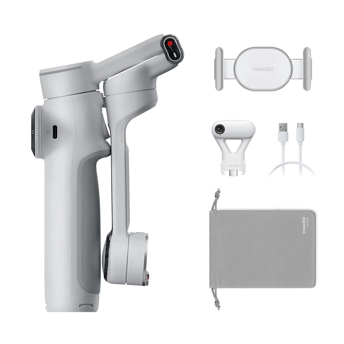 Insta360 Flow 2 Pro AI Tracker Bundle Stone Grey