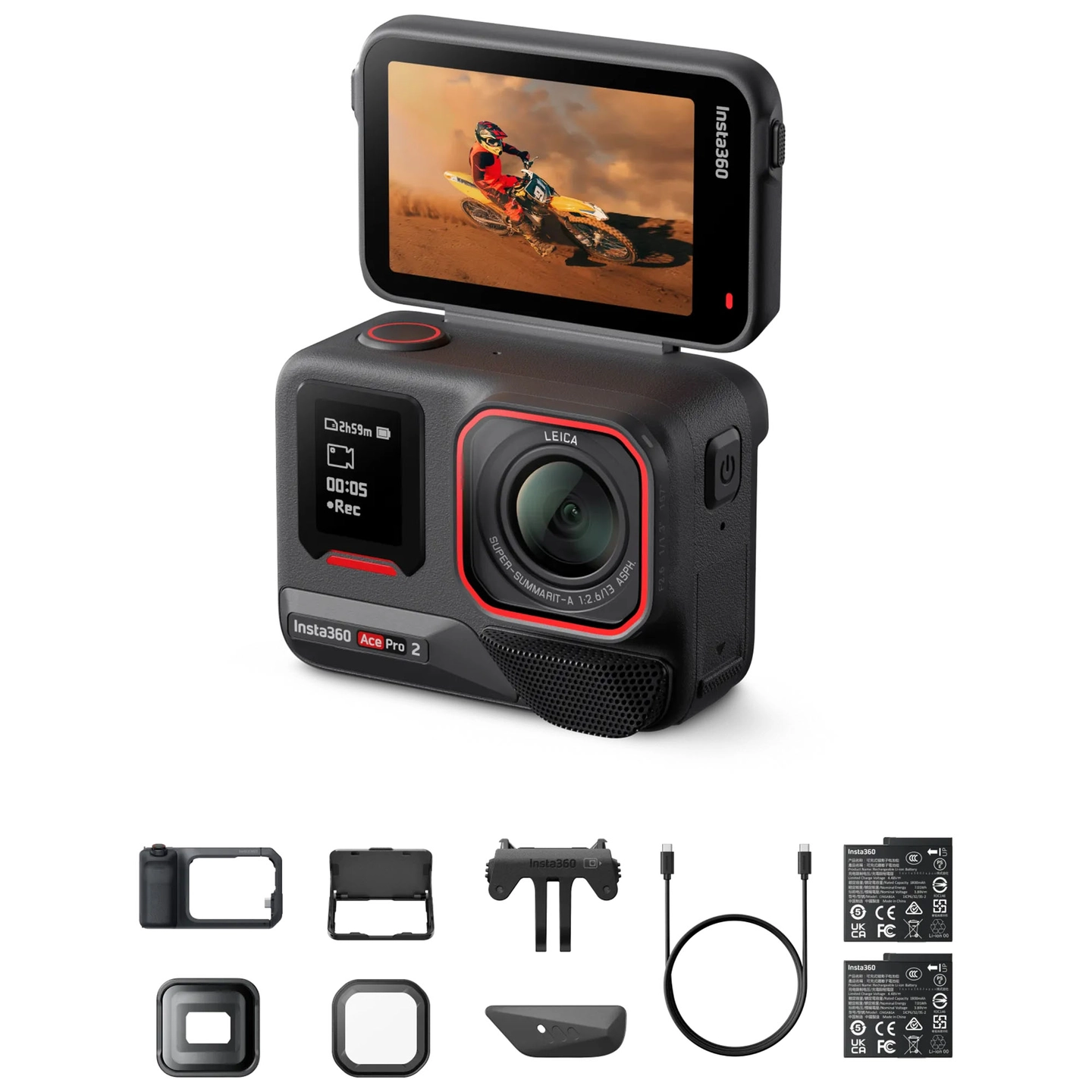 Insta360 Ace Pro 2 Videography Bundle Action Camera med Leica optikk