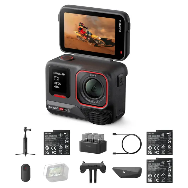 Insta360 Ace Pro 2 Creator Bundle 2.0 Bundle. Action Camera med Leica optikk 