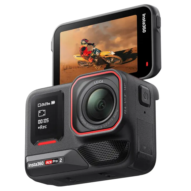 Insta360 Ace Pro 2 Dual Battery Bundle Action Camera med Leica optikk 
