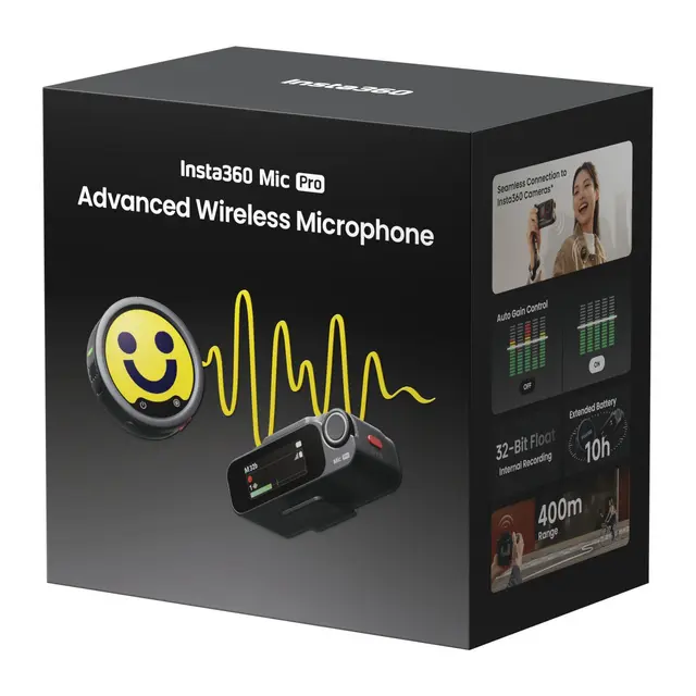 Insta360 Mic Pro (1 TX + 1 RX) 1 Sender og 1 mottaker 