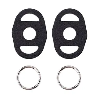 JJC NS-OA1 Camera Strap Lug Round Ring Remfeste-ring med lær beskytter