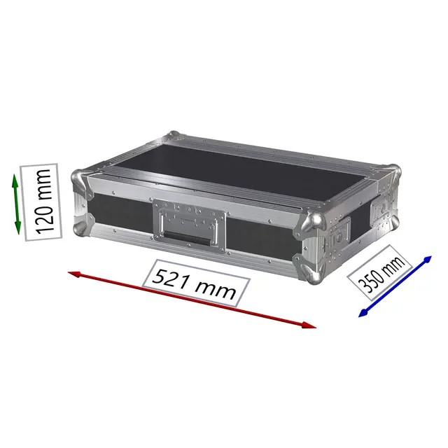 Kagu 2U Rack Flightcase Dybde 250mm. 2U 