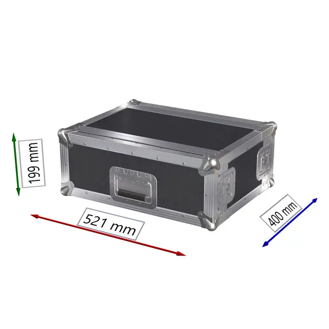 Kagu 4U Rack Flightcase Dybde 250mm. 4U 