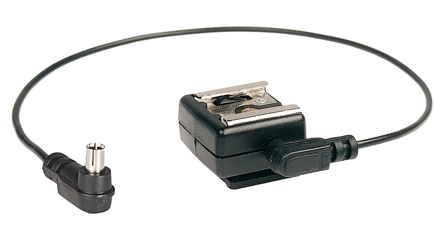 Kaiser 1301 Blitsadapter med synk kabel Blitssko med 1/4 hungjenger og cold-shoe