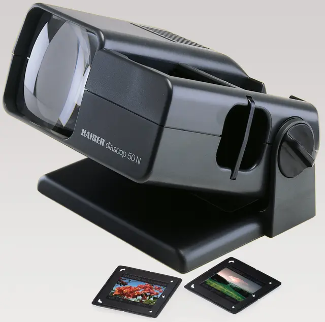 Kaiser 2015 Diascop 50 N LED, 3x Lysbilde / slides betrakter 