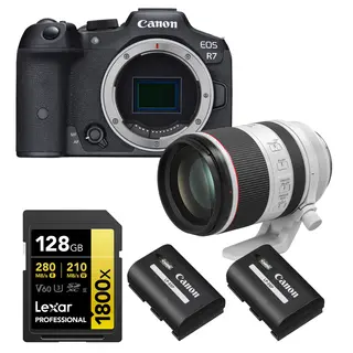 Kamerapakke 1 - Canon EOS R7 Canon RF 70-200mm, minnekort og batteri