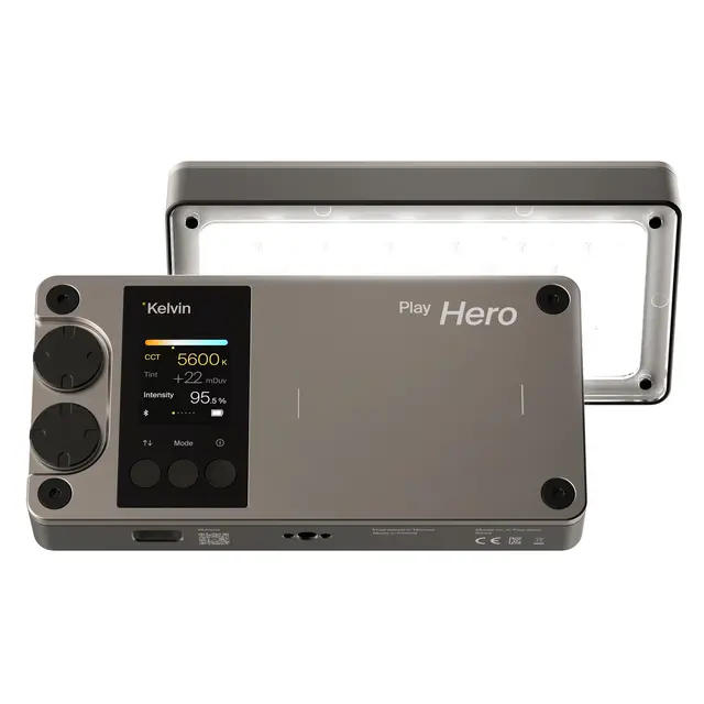Kelvin Play Hero Kraftig RGBACL-lyspanel i lommeformat 