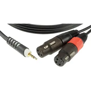 Klotz Y-kabel Stereo Minijack - XLR Hunn 1 Meter,  Minijack - 2x XLR Hunn