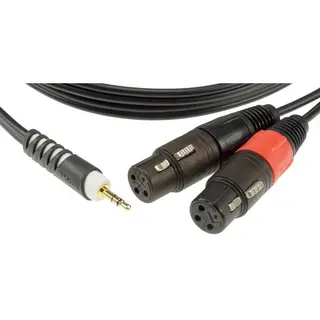 Klotz Y-kabel Stereo Minijack - XLR Hunn 2 Meter,  Minijack - 2x XLR Hunn