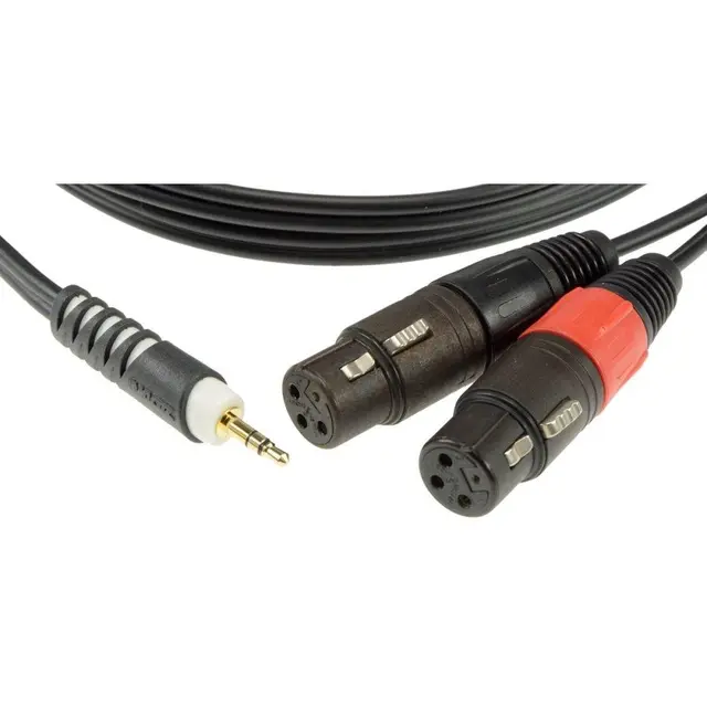 Klotz Y-kabel Stereo Minijack - XLR Hunn 3 Meter,  Minijack - 2x XLR Hunn 