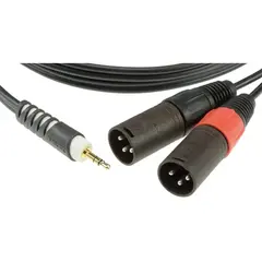 Klotz Y-kabel Stereo Minijack - XLR Han 1 Meter,  Minijack - 2x XLR Hann