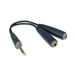 Klotz Y-kabel Stereo Jack - 2x Hunn Jack hann til 2x Jack Hunn. 0,2m