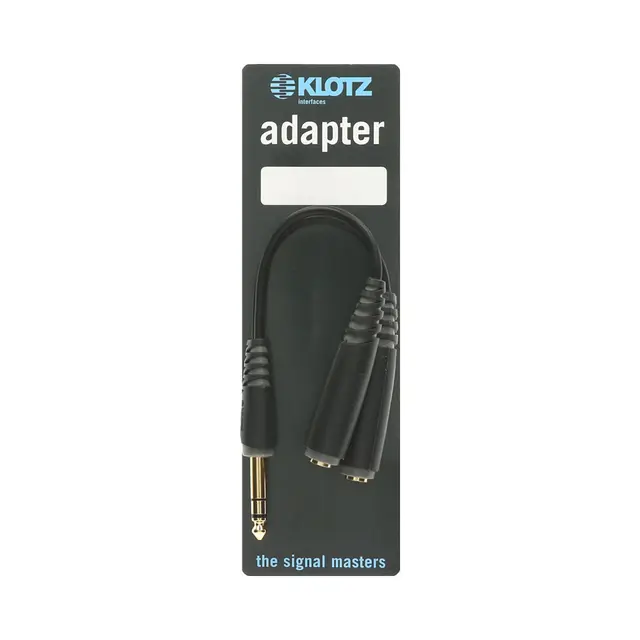 Klotz Y-kabel Stereo Jack - 2x Hunn Jack hann til 2x Jack Hunn. 0,2m 
