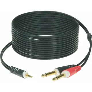Klotz Y-kabel Stereo Minijack - X2 Jack 6 meter