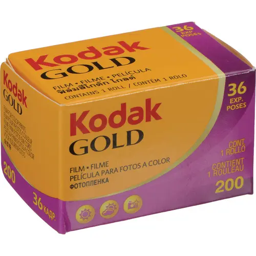 Kodak Gold 200 135/36 x3 3pk. Negativ fargefilm. ISO 200 135 film 