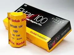 Kodak Ektar 100 120x5 5pk. Neg. fargefilm. ISO 100. 120-film