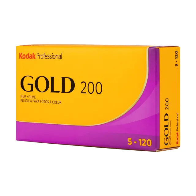 Kodak Gold 200 120/5pk 5stk Negativ fargefilm. ISO 200 120mm 