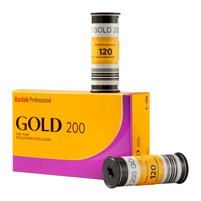 Kodak Gold 200 120/5pk 5stk Negativ fargefilm. ISO 200 120mm 