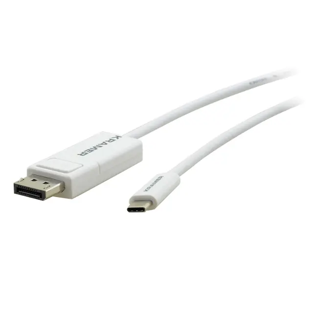 Kramer USB-C (M) Kabel > DP (M) - 1,8 m 4K@60Hz HDCP2.2 Hvit 