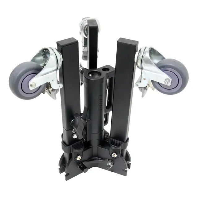 Kupo 340 Quick Action Roller Stand Base Lysstativ-Fold Up Base med hjul Sort 