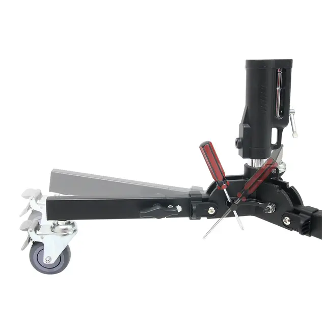 Kupo 340 Quick Action Roller Stand Base Lysstativ-Fold Up Base med hjul Sort 