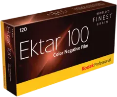 Kodak Ektar 100 120x5 5pk. Neg. fargefilm. ISO 100. 120-film