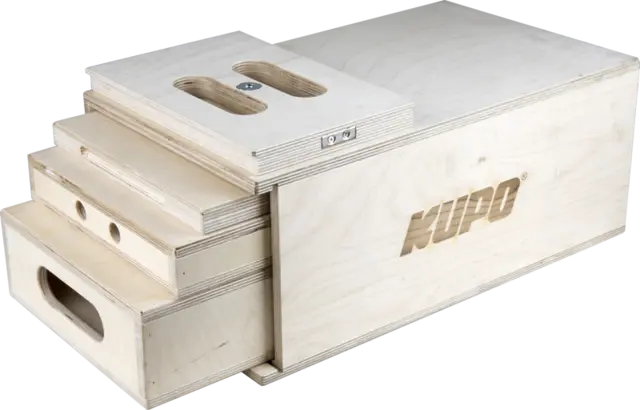 Kupo AB-41K 4-1 Nesting Apple Box Set Pancake, Quarter, Half&Full Apple Box 