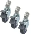 Kupo KC-080R 75mm Caster with Brake 22mm Hjulsett m/brems for runde ben &#248;22mm