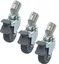 Kupo KC-080R 75mm Caster with Brake 22mm Hjulsett m/brems for runde ben &#248;22mm