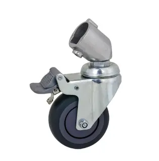 Kupo KC-080R 75mm Caster with Brake 22mm Hjulsett m/brems for runde ben &#248;22mm