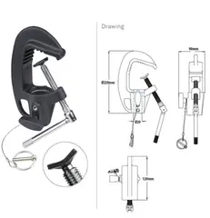 Kupo KCP-100B TV Junior C-Clamp with Tommy Bar