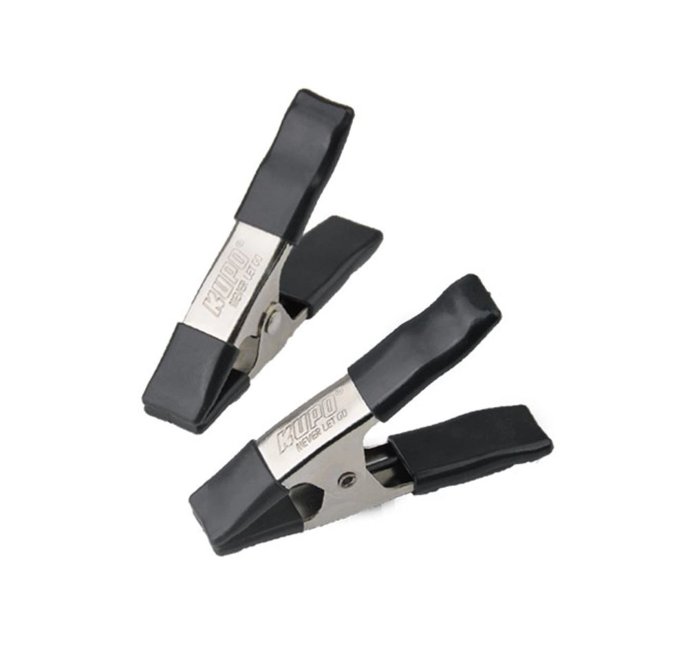 Kupo KCP-354-BK 4in Steel Spring A Clamp 2stk Små Fjærklemmer i stål ca 10cm