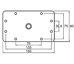 Kupo KS-043 Right Angle Baby Wall Plate Vinklet vegg/tak feste m/16mm pin