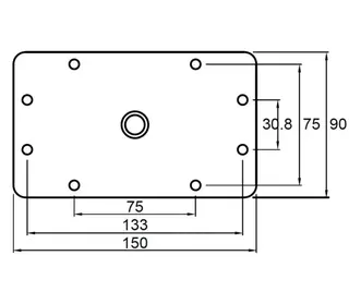 Kupo KS-043 Right Angle Baby Wall Plate Vinklet vegg/tak feste m/16mm pin